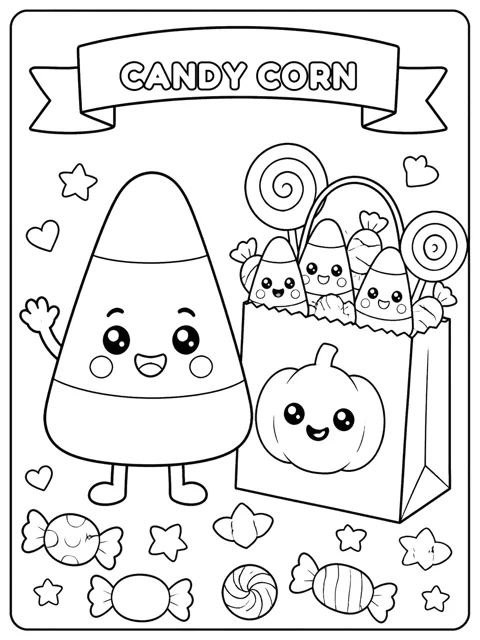 Candy Corn coloring page