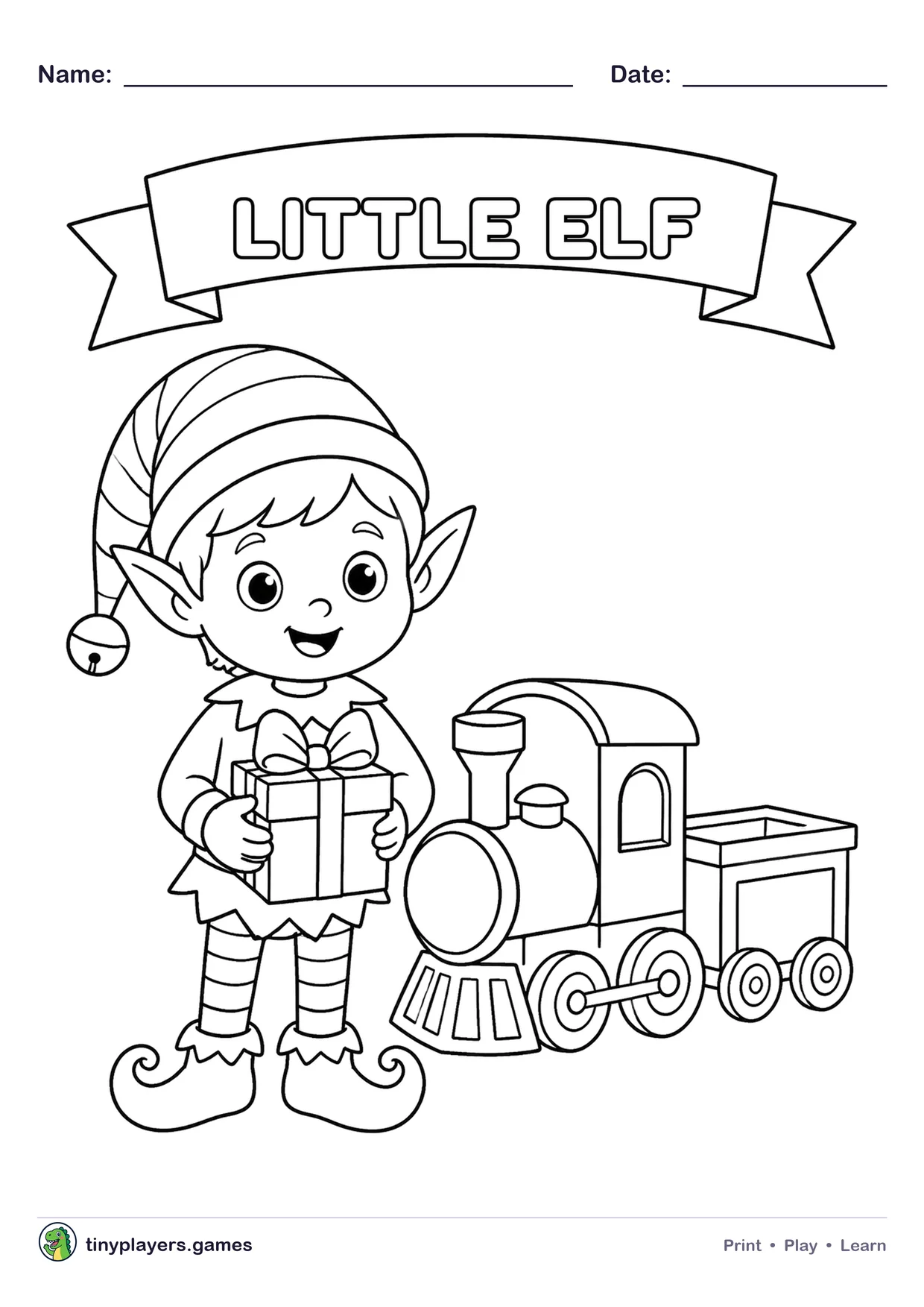 Little Elf printable sheet