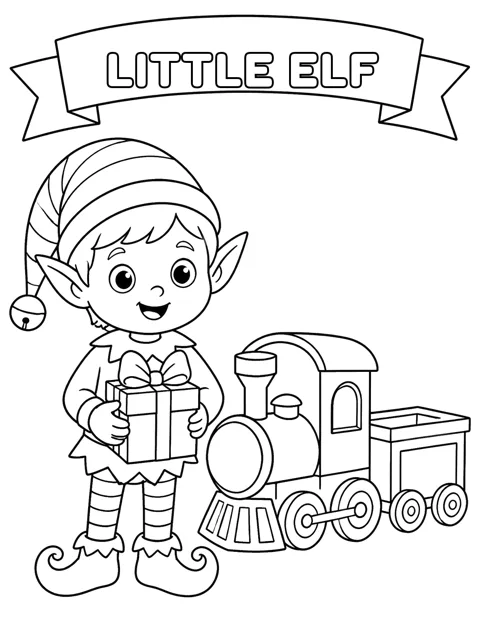 Little Elf coloring page