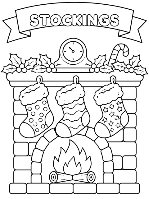 Christmas Stockings coloring page