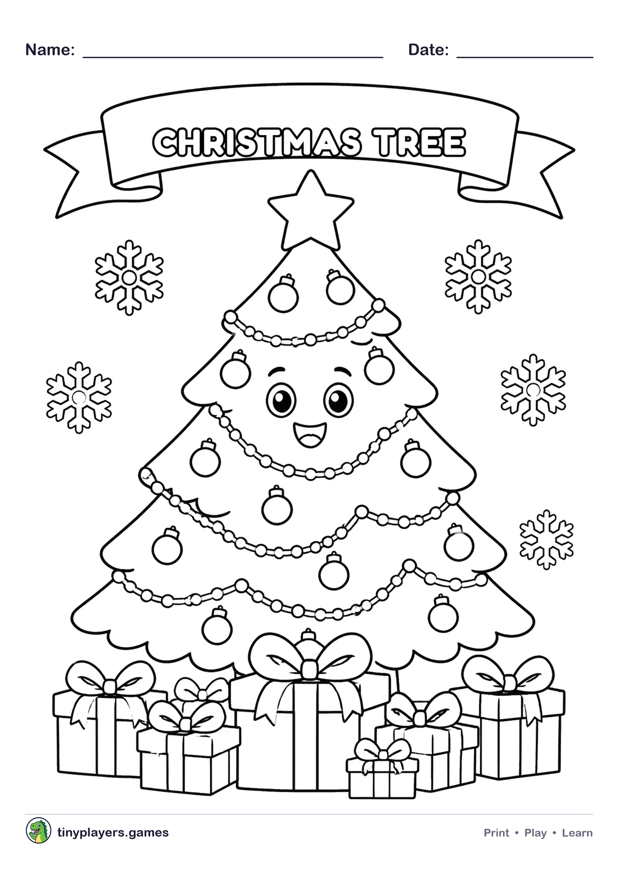 Christmas Tree printable sheet