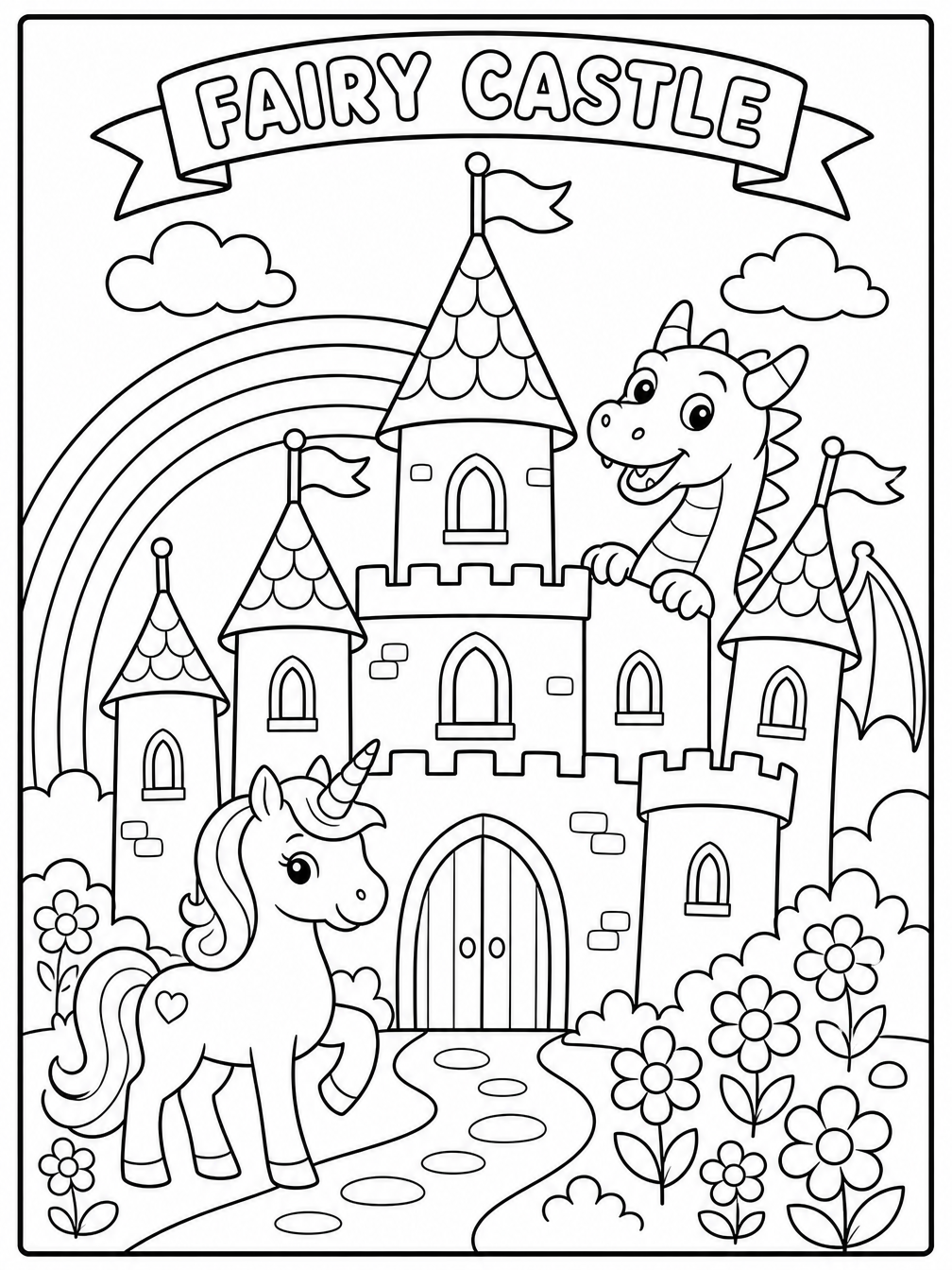 Fairy Castle printable sheet