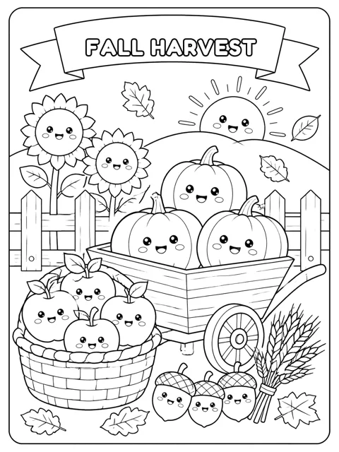 Fall Harvest coloring page