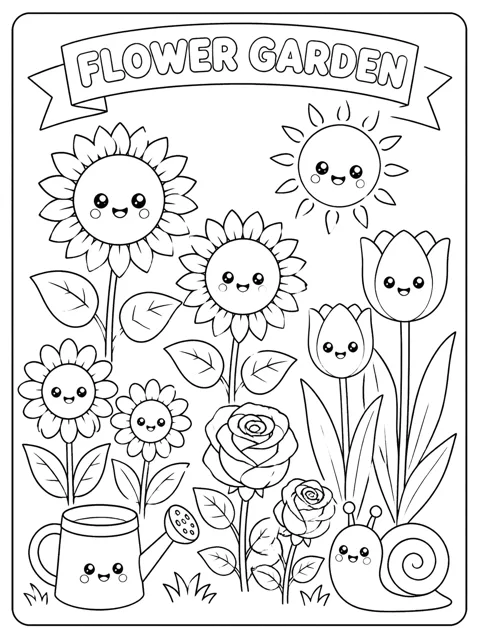 Flower Garden coloring page