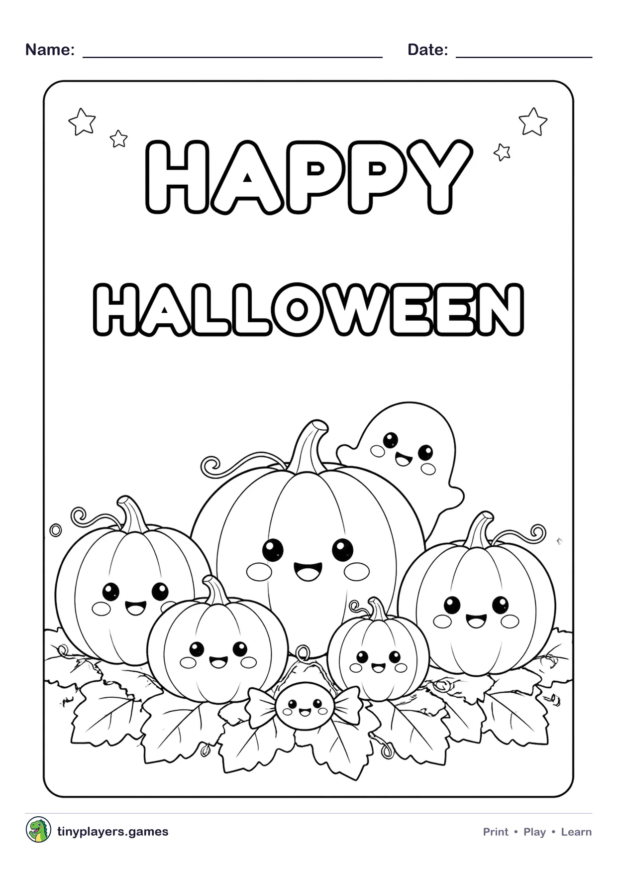 Happy Halloween printable sheet