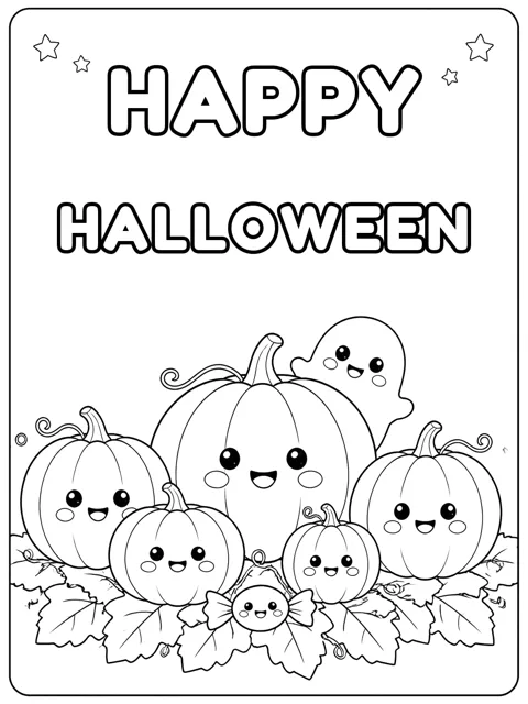 Happy Halloween coloring page