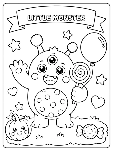 Little Monster coloring page