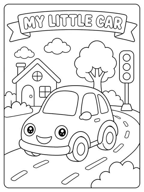 My Little Car coloring page