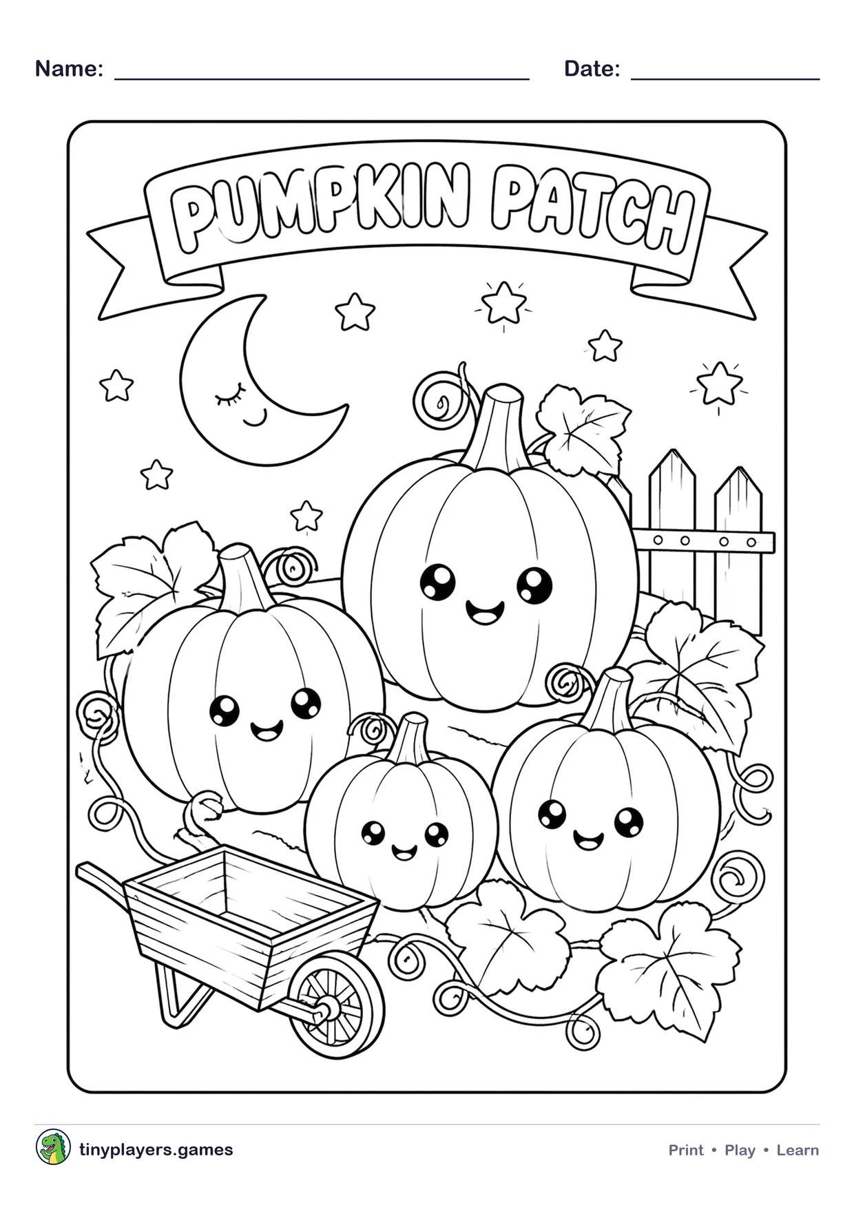 Pumpkin Patch printable sheet