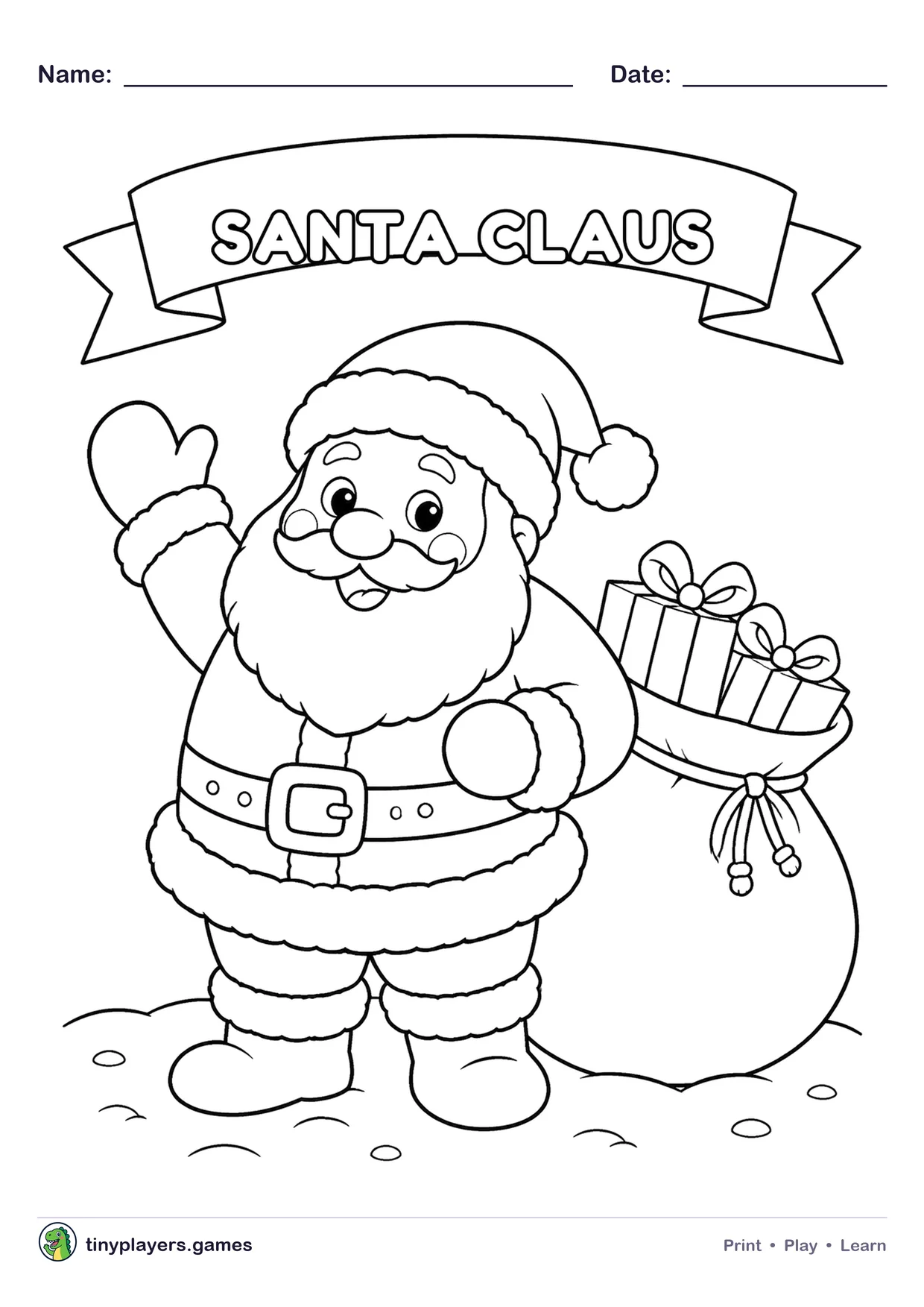 Santa Claus printable sheet