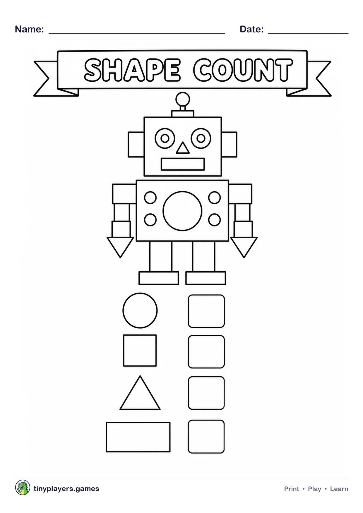 Shape Count printable sheet