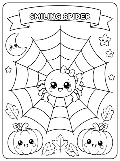 Smiling Spider coloring page